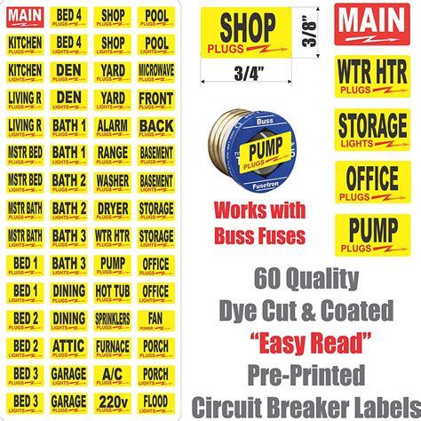 Printable Electrical Panel Labels Printable circuit breaker panel labels