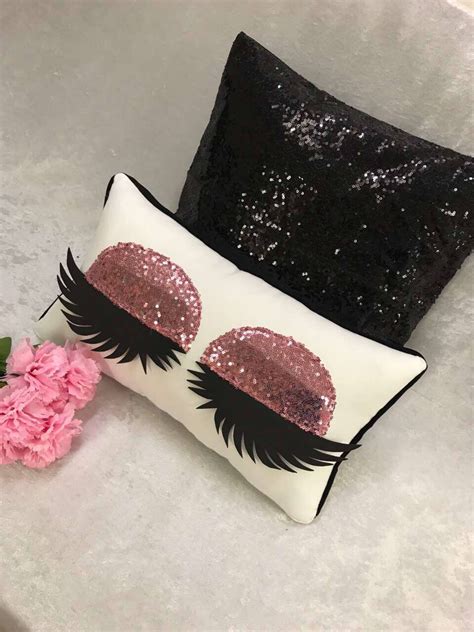 Mini Eyelash Pillow Handmade Eyelashes Silver Gold Rose Gold Etsy