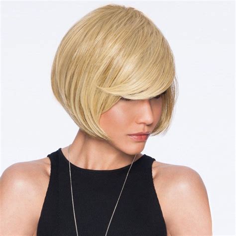 43 Off Short Inclined Bang Straight Bob Human Hair Wig Rosegal