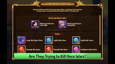 Hero Wars This Is A Disaster Mushy And Shroom Skins Youtube