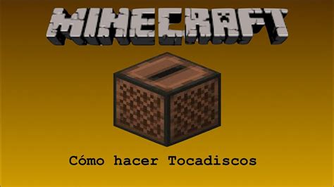 Minecraft Como Hacer Un Tocadiscos Tutorial Youtube