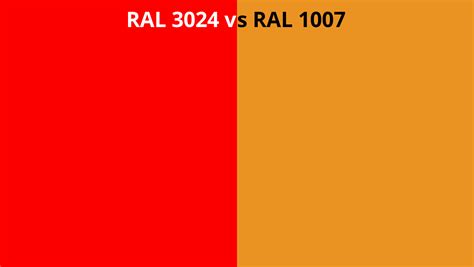 Ral 3024 Vs 1007 Ral Colour Chart Uk