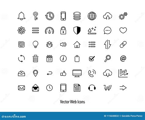 Vector Web Icons Design Kit Stock Vector Illustration Of Digital