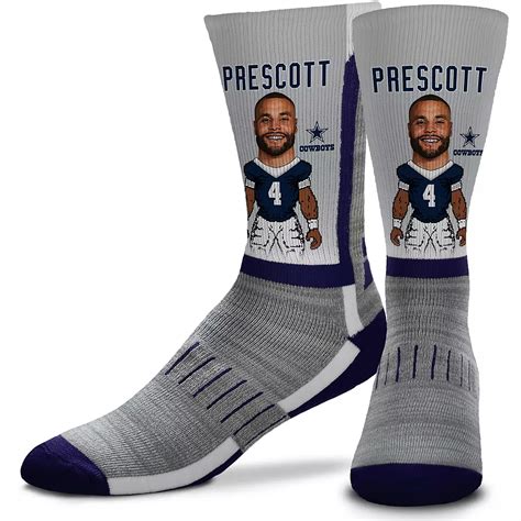 For Bare Feet Dallas Cowboys Dak Prescott Mvp Vc Crew Socks Academy