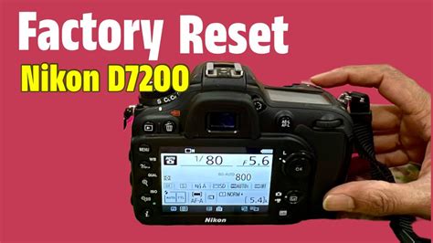 Factory Reset Nikon D Youtube