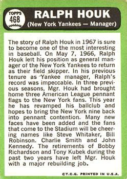 Topps Ralph Houk Trading Card Database American League