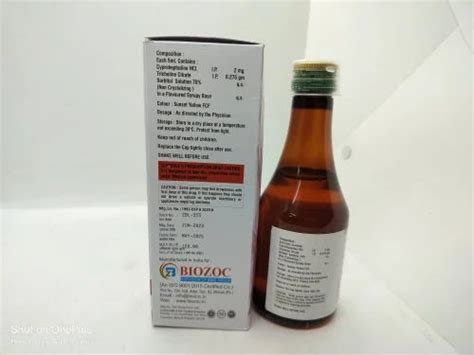 Cyproheptadine Hcl Tricholine Citrate Sorbitol Solution Syrup