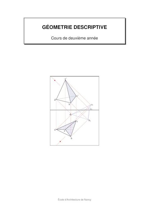 Pdf Cours Geometrie Descriptive Nancy Dokumen Tips