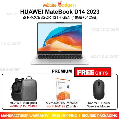 Huawei Matebook D14 2023 I5 12th Gen 16gb512gb Original Huawei Laptop 2 Year Warranty