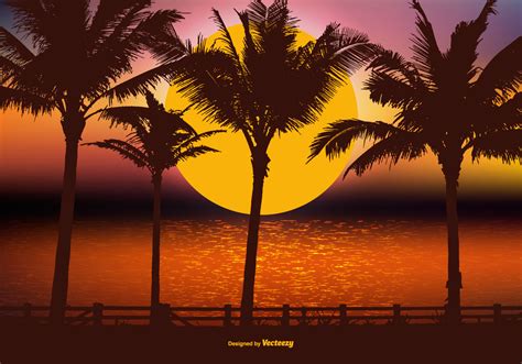 Beautiful Tropical Landscape Scene 141603 Vector Art At Vecteezy