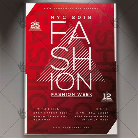 Fashion Week Party Club Flyer Psd Template Psdmarket