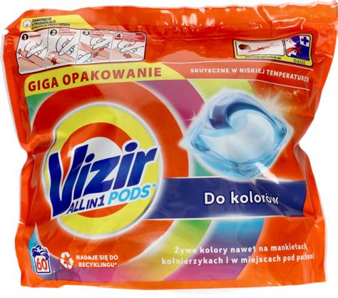 VIZIR All in 1 Pods kapsułki do prania tkanin kolorowych 60 szt