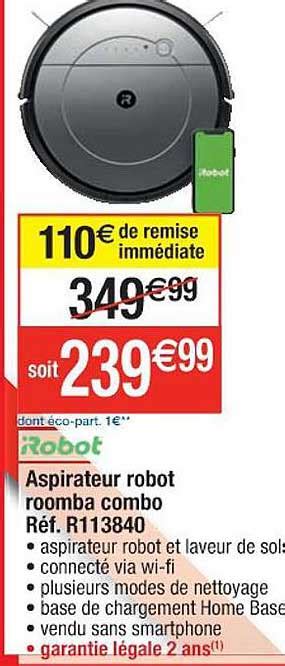 Promo Aspirateur Robot Roomba Combo Robot Chez Cora ICatalogue Fr