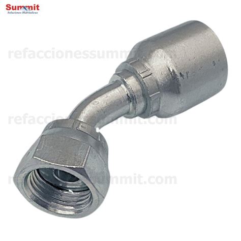 Conector Codo Rosca Orfs Cara Plana Seal Lok Hembra Manguera