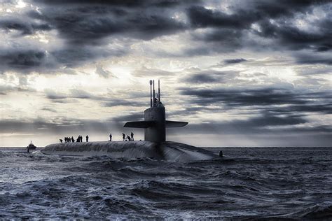 USS Rhode Island, Submarine Painting by American School - Fine Art America