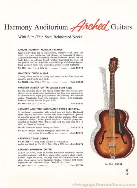 1965 Harmony Guitar Catalog Where Theres Music Theres Harmony