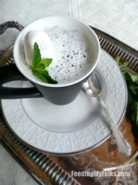 Minty White Hot Chocolate Feeding My Folks