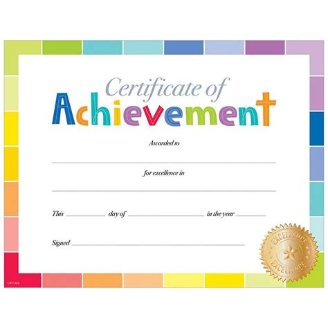 Painted Palette Certificate Of Ctp0673 Free Printable Certificate