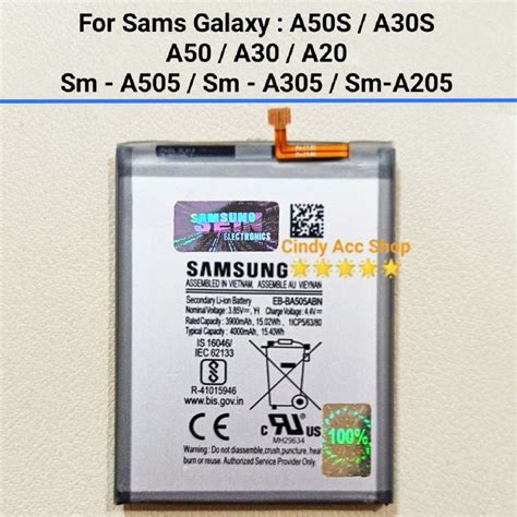 Jual Baterai For Samsung A50 A50 A50S A505 A30 A30S A305 A20 A205 EB