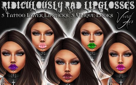 Second Life Marketplace - Ridiculously Rad Novelty Lip Gloss Fatpack ...