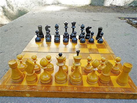 Russian Retro Vintage Wooden Chess Set Old Soviet Medium Etsy