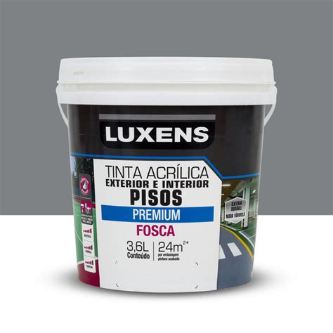 Tinta Acrílica para Piso Fosca Premium Cinza 3 6L Luxens Leroy Merlin