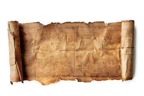 Isolated Old Paper Scroll Ancient Papyrus Premium Ai Generated Image