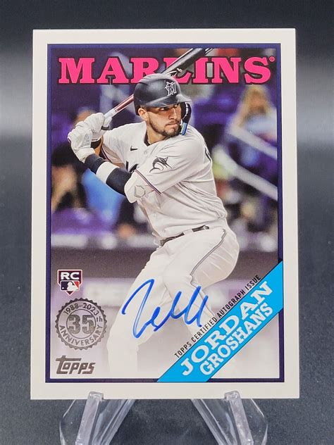 Jordan Groshans Topps Update Topps Auto Ba Jg Marlins Rc