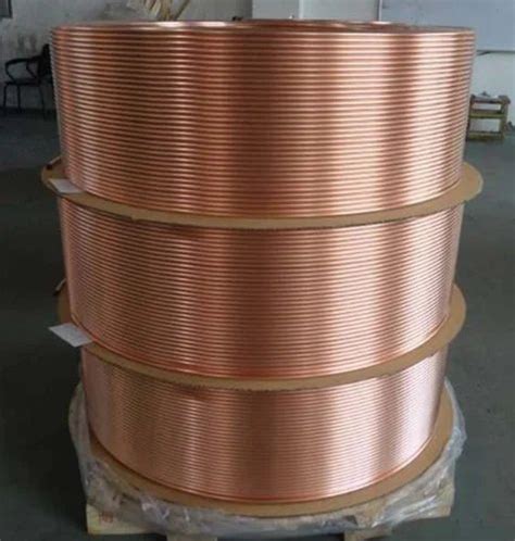 Polished Round Level Wound Coil Lwc Copper Tubes Size Diameter Mm