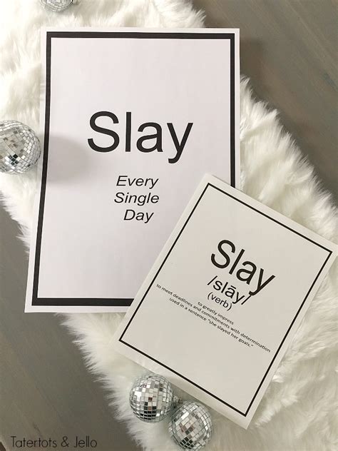 Slay Word Of The Year Free Motivational Printables