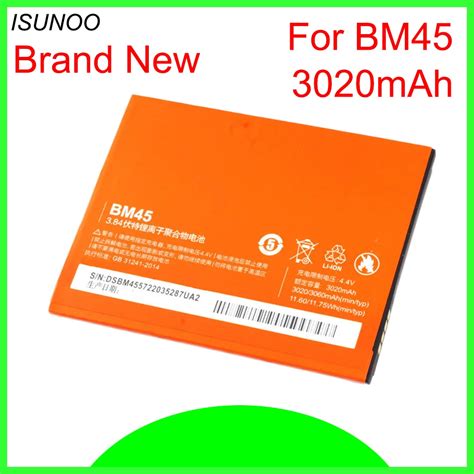 5pcs Lot Bm45 Bm 45 Replacement Li Polymer Battery For Xiaomi Hongmi