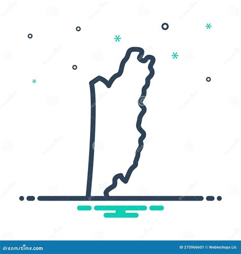 Belize Map In America, Icons Showing Belize Location And Flags Cartoon