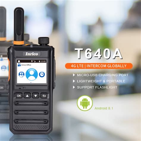 Inrico T640A GPS Bluetooth Wifi 4G Network Walkie Talkie Military POC