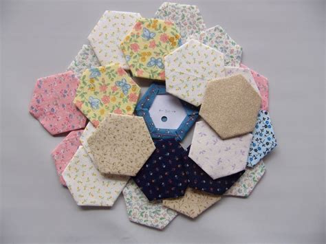 English Paper Piecing Basted Hexagons 1.5 50 Shades of - Etsy