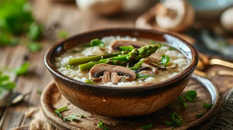 Arroz Caldoso Con Setas Y Esp Rragos Setas Deshidratadas