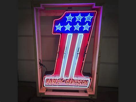 Harley Davidson 1 Custom Made Neon Tin Sign Auburn Fall 2020 RM