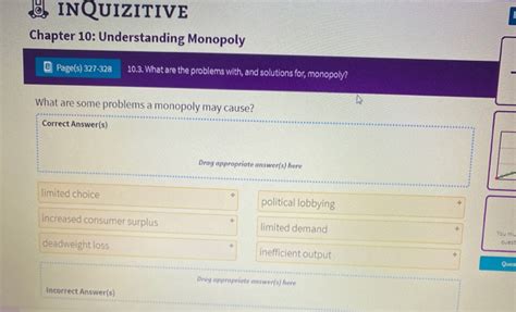 Solved INQUIZITIVE Chapter 10 Understanding Monopoly Chegg