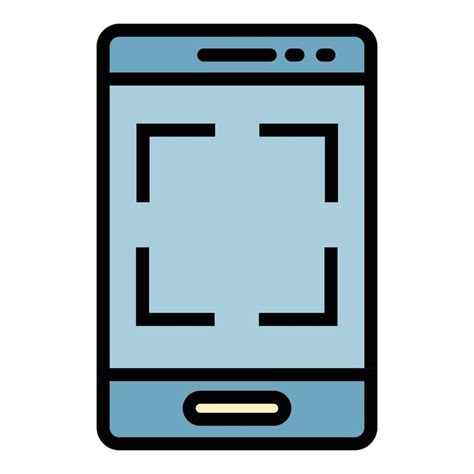 search qr code  smartphone icon color outline vector  vector