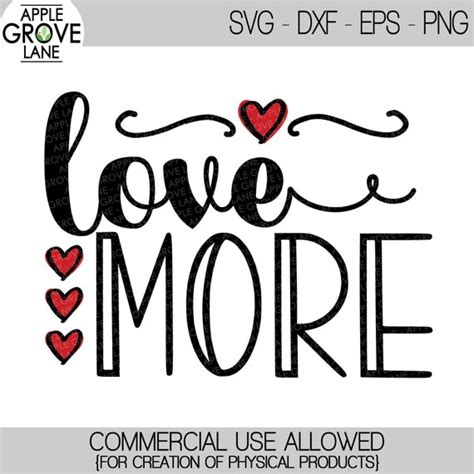 Valentine Svg Love More Svg Valentines Day Svg Love Svg Etsy