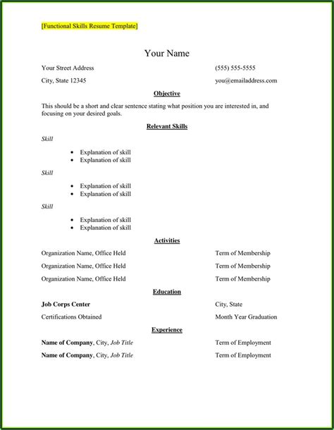 Skills Resume Template Word Resume Resume Examples Nyarmnvpv