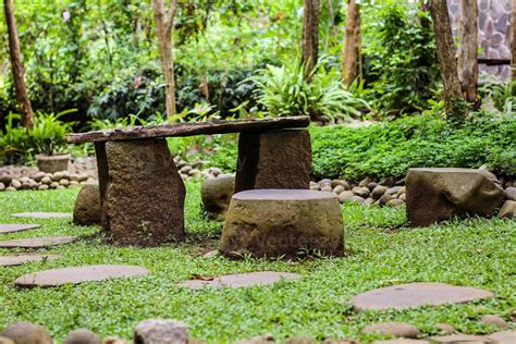 park bench made from stone 5386643 Stock Photo at Vecteezy