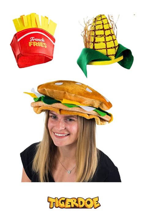 Tigerdoe Food Hats Fast Food Hats Burger Hat Fries Hats Corn On