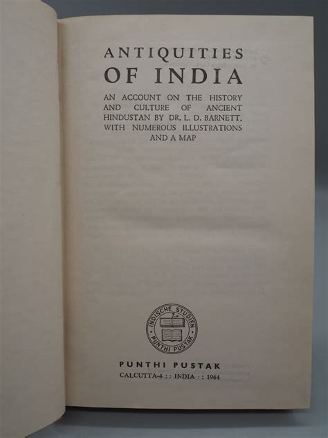 Antiquities Of India An Account On The History And Culture Of Ancient