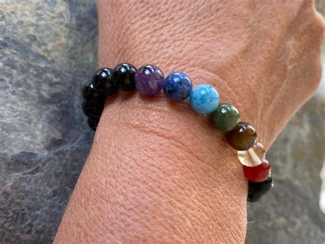 Véritable Bracelet 7 Chakras Pierres Naturelles Créations de Sylvie