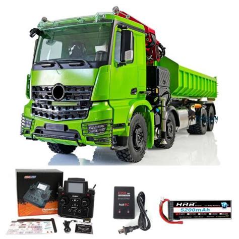 114 Lesu Rc Hydraulic Crane Dump Truck For 8x8 Rtr Arocs Electric Dump