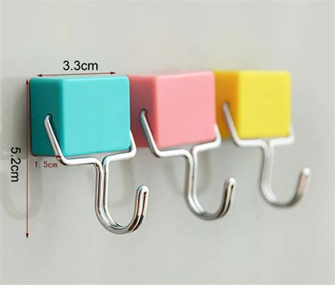 New Arrival,3pcs! High quality Strong Magnetic key hooks refrigerator asingle metal + ABS ...