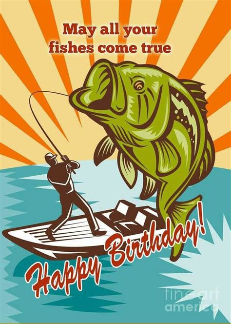 Pin by Ann West on cards | Happy birthday fishing, Happy birthday ...