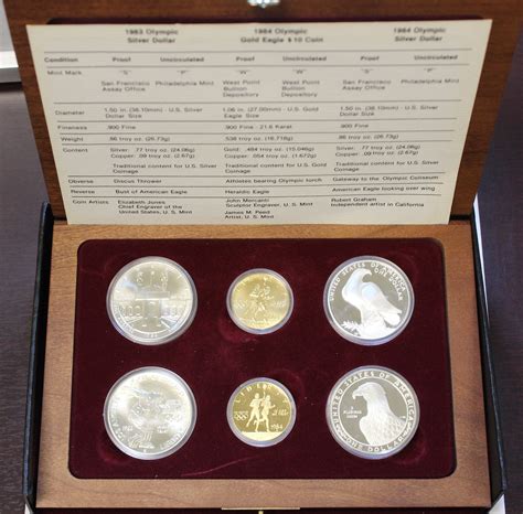 Us Olympic Commemorative Coin Set Proof And Uncirculated Good