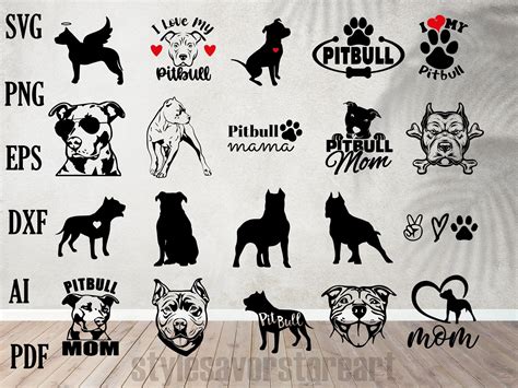 Pitbull svg dog svg pitbull svg bundle dog mom svg – Artofit