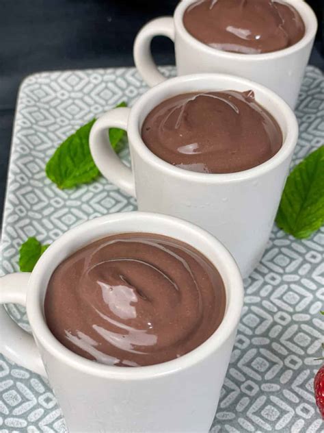 Vegan Chocolate Pudding Whipped Silken Tofu Traditional Plant Based